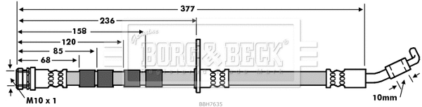 Flexible de frein BORG & BECK BBH7635