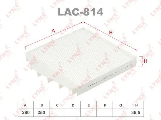 Filtre, air de l'habitacle LYNXAUTO LAC-814
