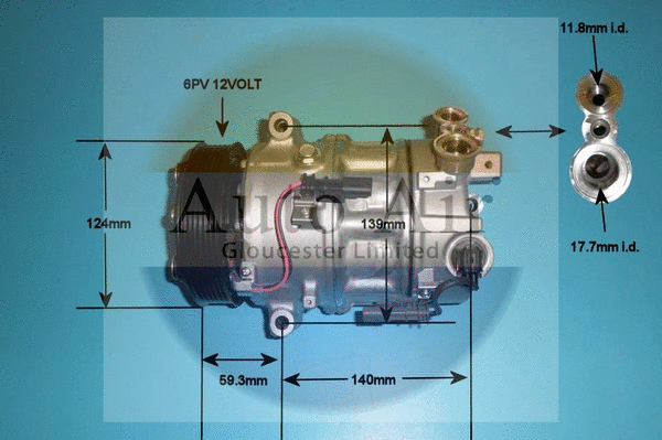 Compresseur, climatisation AUTO AIR GLOUCESTER 14-1662