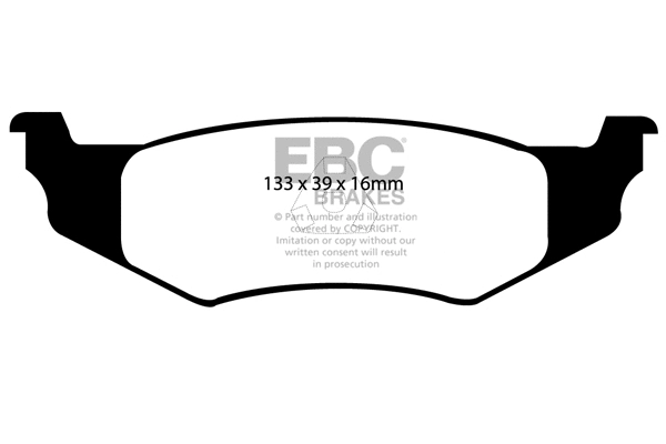 Kit de plaquettes de frein, frein à disque EBC Brakes DP21066