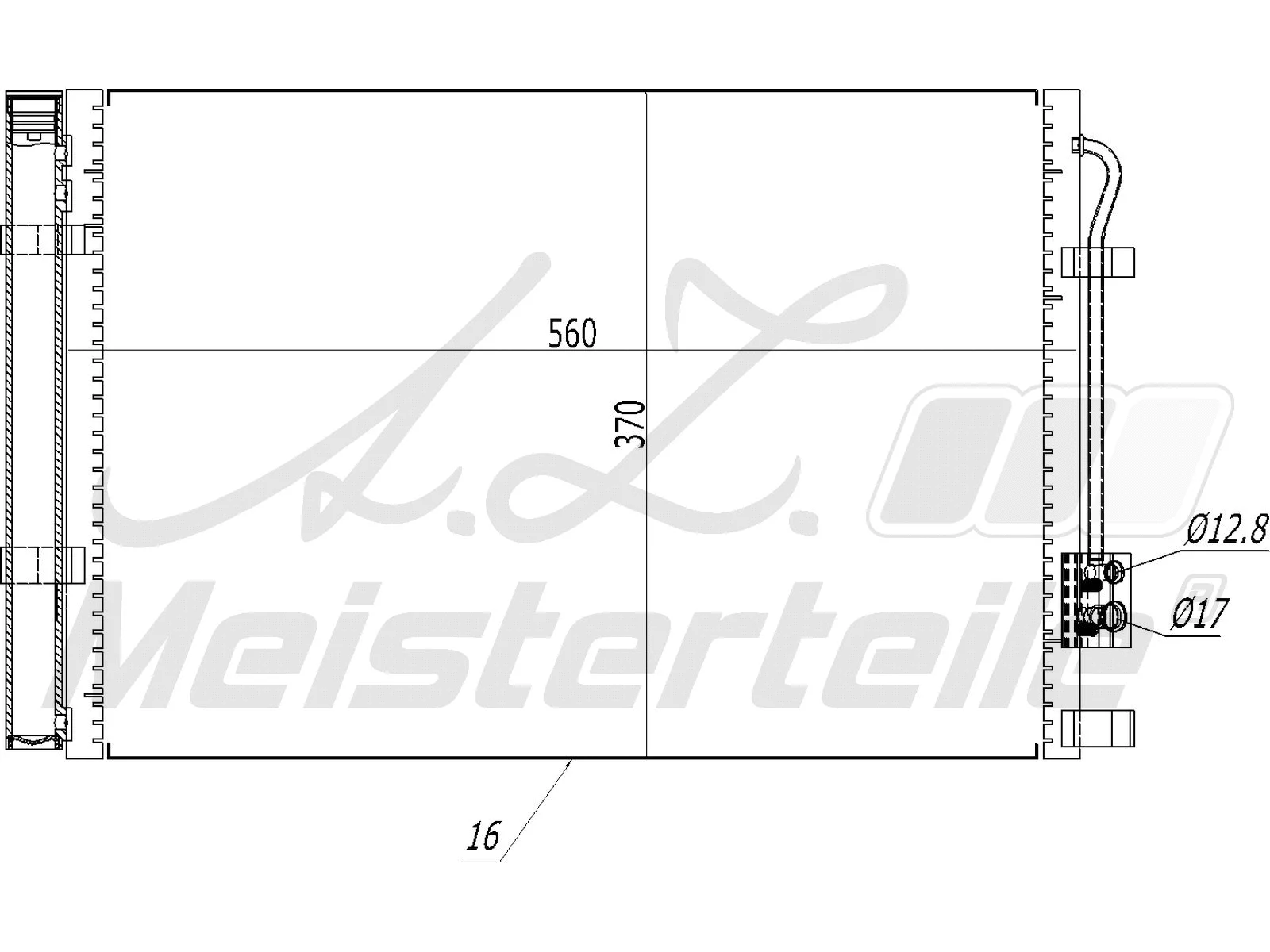 Condenseur, climatisation A.Z. Meisterteile AZMT-45-030-1121