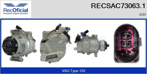 Compresseur, climatisation RECOFICIAL RECSAC73063.1
