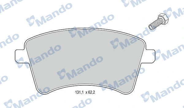 Kit de plaquettes de frein, frein à disque MANDO MBF015240