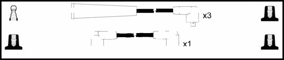 Kit de câbles d'allumage LEMARK HOES1166