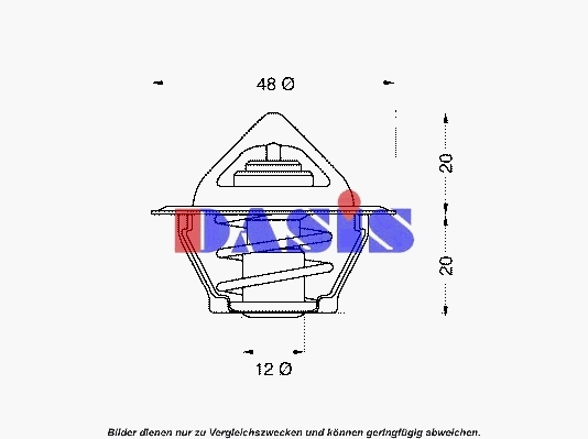 Thermostat, liquide de refroidissement AKS DASIS 750383N