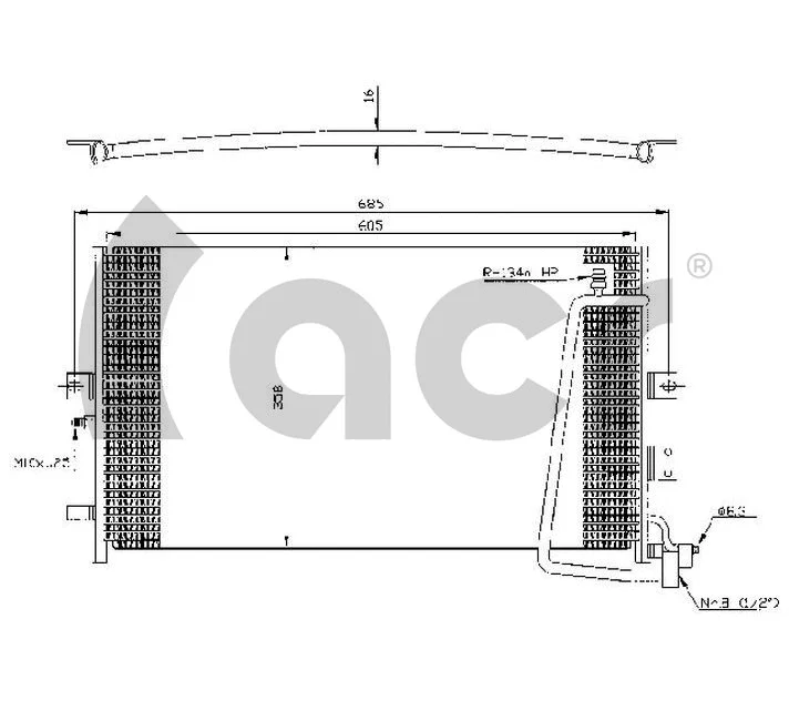 Condenseur, climatisation ACR 300305