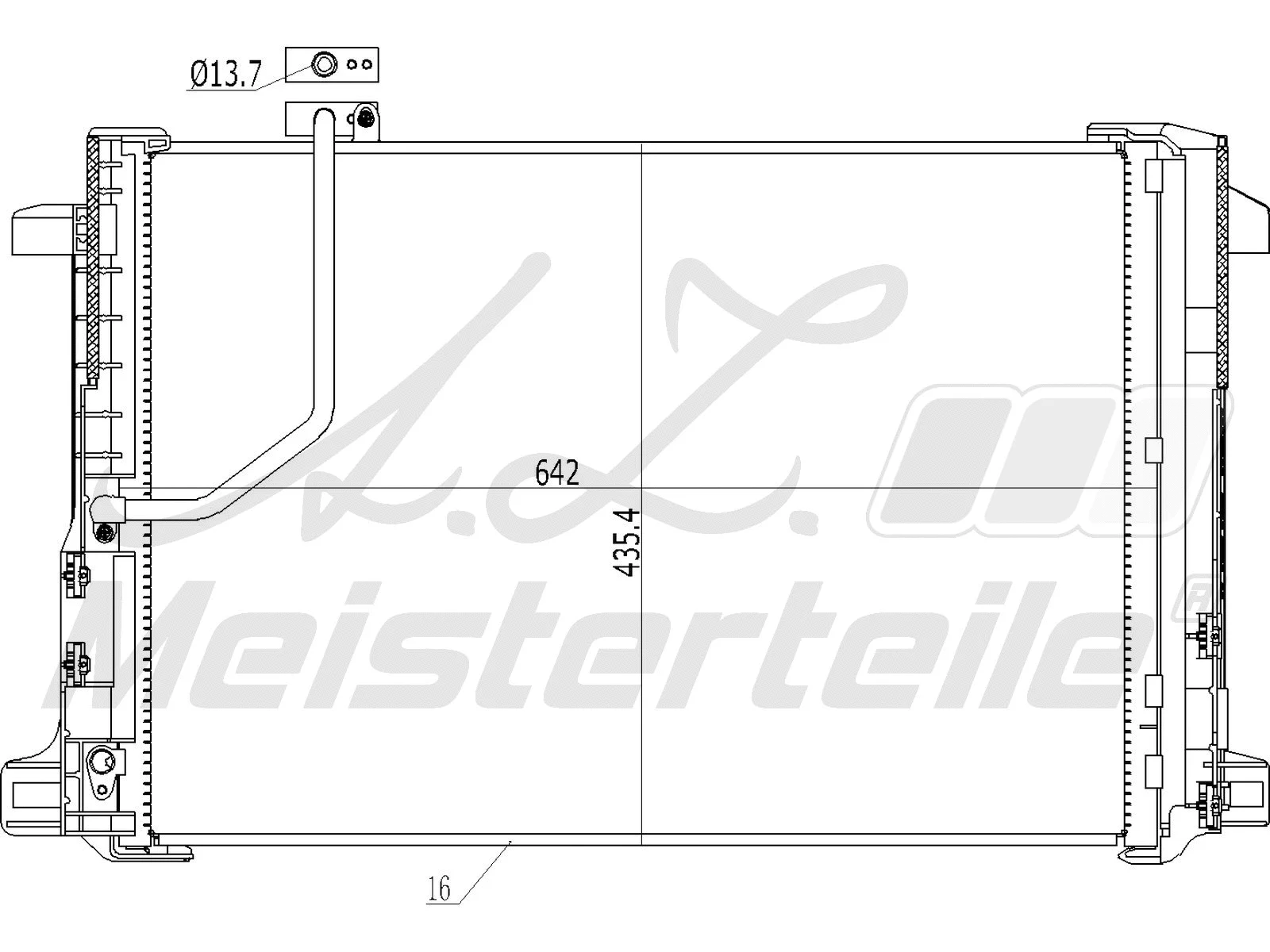 Condenseur, climatisation A.Z. Meisterteile AZMT-45-030-1308