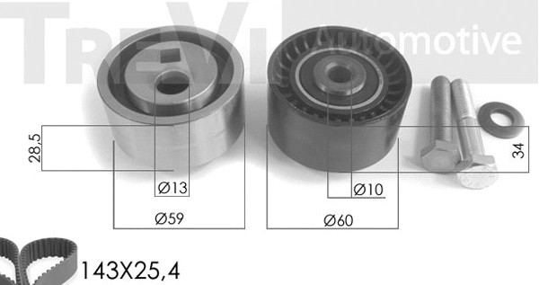 Kit de courroie crantée TREVI AUTOMOTIVE KD1001