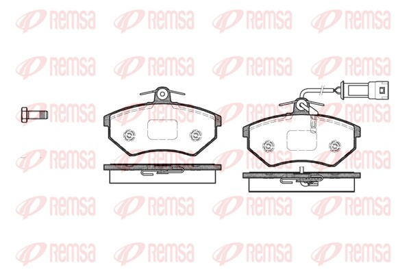 Kit de plaquettes de frein, frein à disque REMSA 0134.42