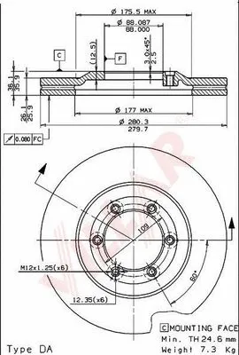 Disque de frein VILLAR 628.1024