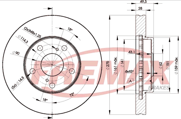 Disque de frein FREMAX BD-3304