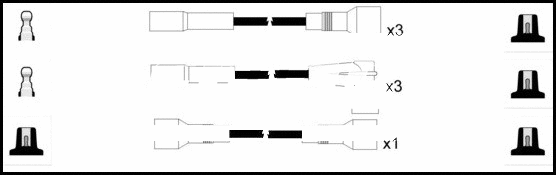 Kit de câbles d'allumage LEMARK HOES433