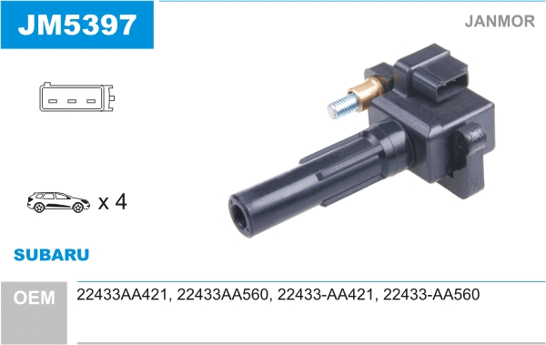 Bobine d'allumage JANMOR JM5397