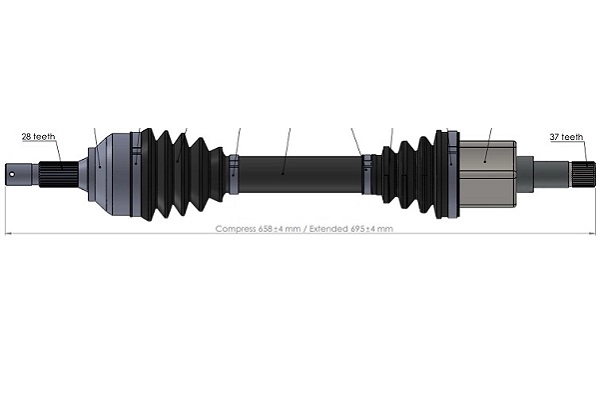 Arbre de transmission SERCORE 221807