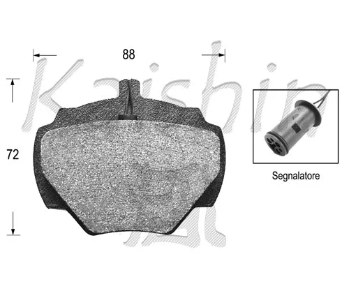 Kit de plaquettes de frein, frein à disque KAISHIN FK10102