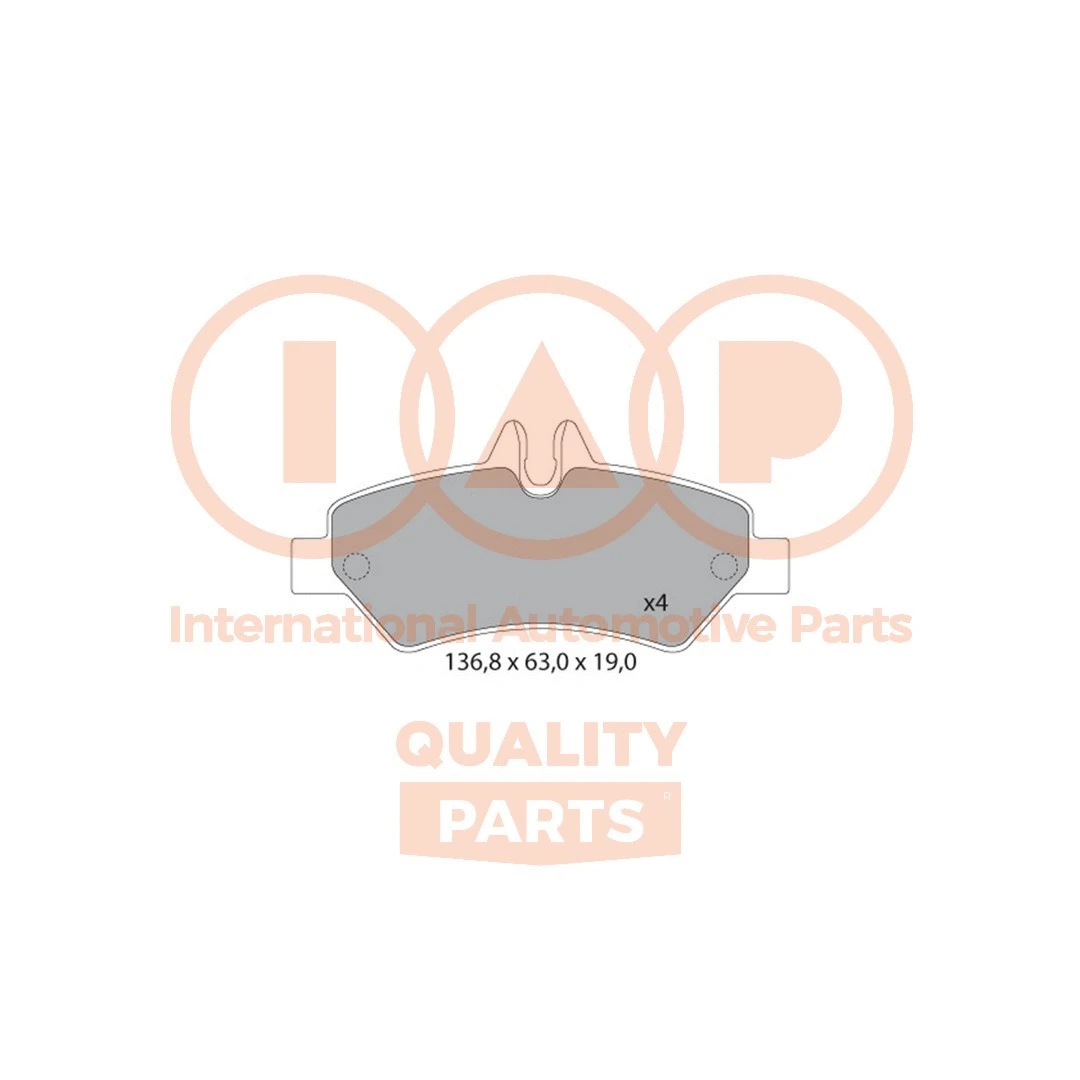 Kit de plaquettes de frein, frein à disque IAP QUALITY PARTS 704-54014