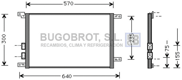 Condenseur, climatisation BUGOBROT 62-AL5070