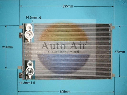 Condenseur, climatisation AUTO AIR GLOUCESTER 16-1043