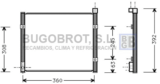 Condenseur, climatisation BUGOBROT 62-HD5095