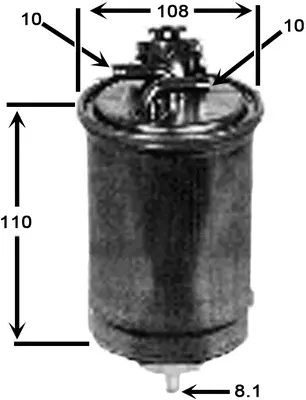 Filtre à carburant JS ASAKASHI FS0012