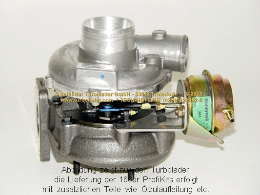Turbocompresseur, suralimentation SCHLÜTTER TURBOLADER 166-02340
