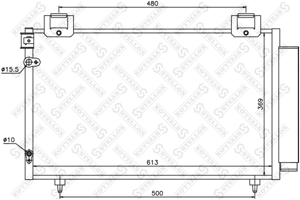 Condenseur, climatisation STELLOX 10-45038-SX