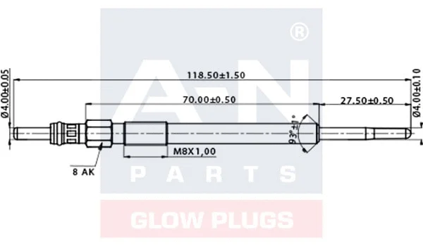 Bougie de préchauffage A-N PARTS A-N119007