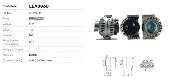 Alternateur LUSA LEA0860