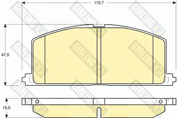 Kit de plaquettes de frein, frein à disque GIRLING 6131849