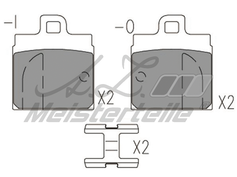 Kit de plaquettes de frein, frein à disque A.Z. Meisterteile AZMT-44-022-2170