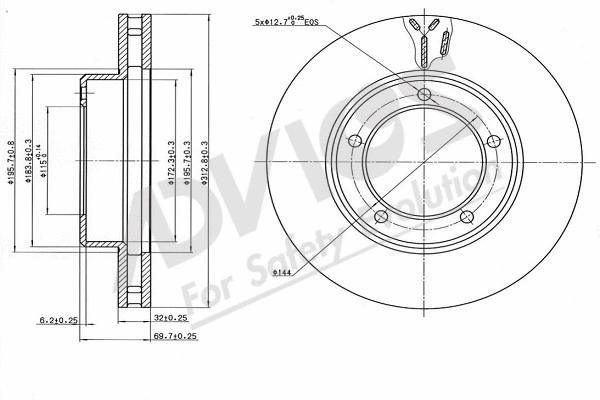 Disque de frein ADVICS-SEA A6F106