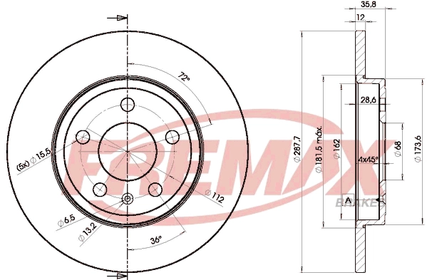 Disque de frein FREMAX BD-5316