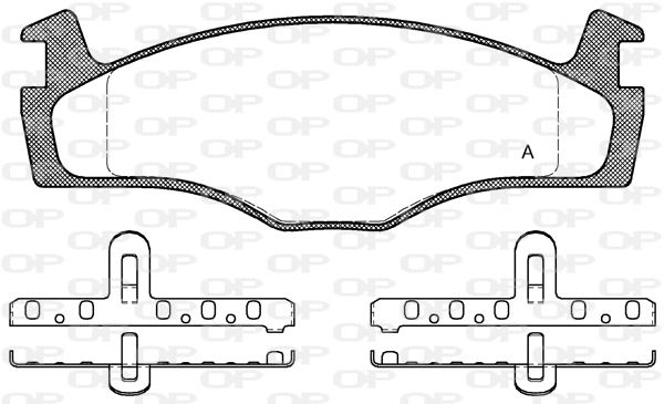 Kit de plaquettes de frein, frein à disque OPEN PARTS BPA0171.10