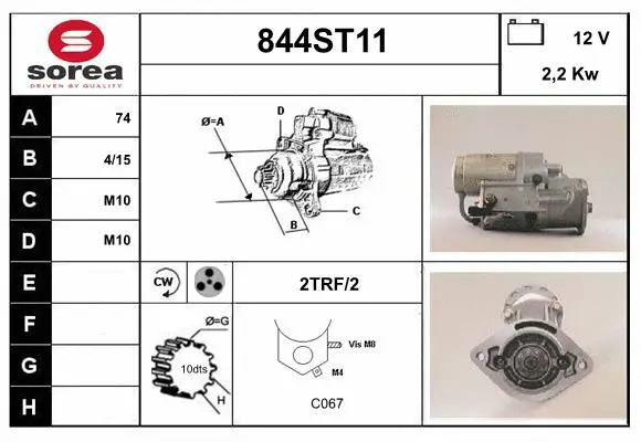 Démarreur STARTCAR 844ST11