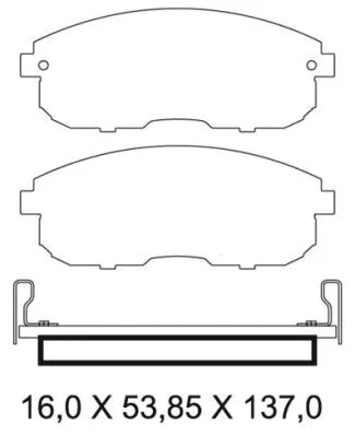 Kit de plaquettes de frein, frein à disque NAKATA NKF 1243P