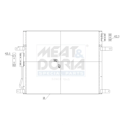 Condenseur, climatisation MEAT & DORIA 991074