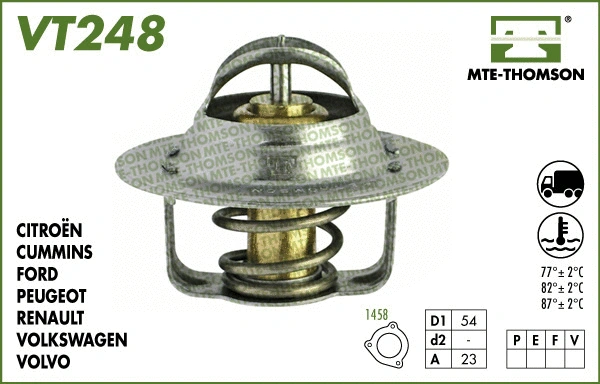 Thermostat, liquide de refroidissement MTE-THOMSON VT248.82