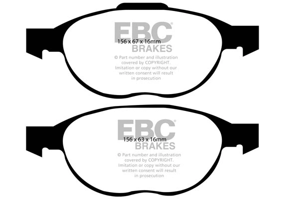 Kit de plaquettes de frein, frein à disque EBC Brakes DP21524