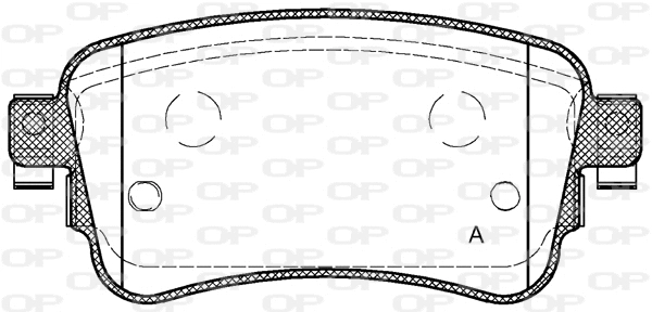 Kit de plaquettes de frein, frein à disque OPEN PARTS BPA1720.00