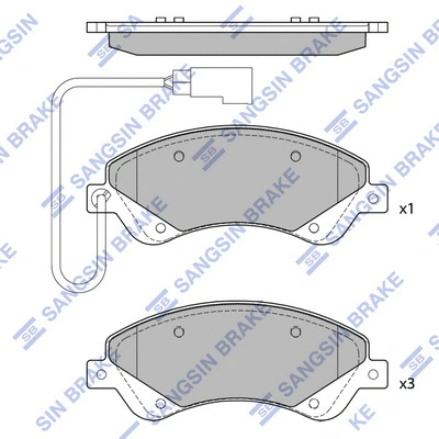 Kit de plaquettes de frein, frein à disque Hi-Q SP4403