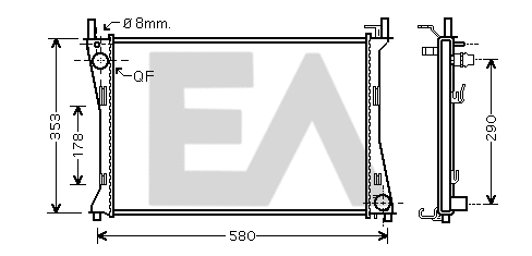 Radiateur, refroidissement du moteur EACLIMA 31R22128