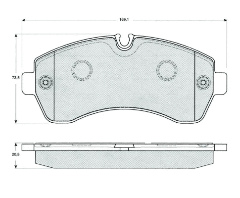 Kit de plaquettes de frein, frein à disque MTR MT619