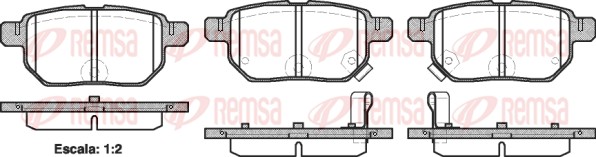 Kit de plaquettes de frein, frein à disque REMSA 1286.02