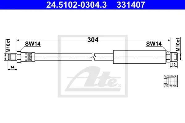 Flexible de frein ATE-APAC 24.5102-0304.3