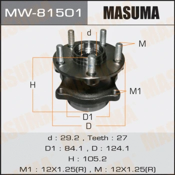 Kit de roulements de roue MASUMA MW-81501