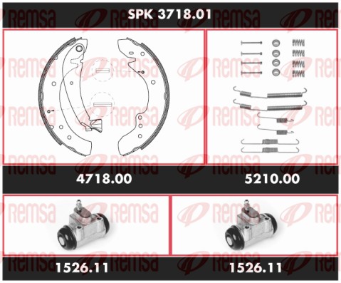Kit de freins, freins à tambours REMSA SPK 3718.01