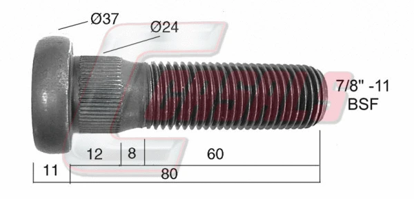 Boulon de roue CASALS 21518