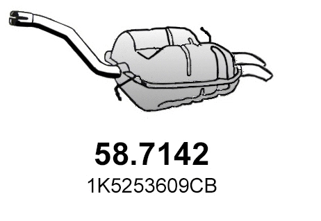 Silencieux arrière ASSO 58.7142