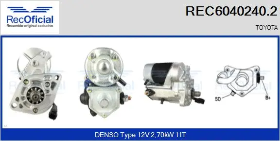 Démarreur RECOFICIAL REC6040240.2