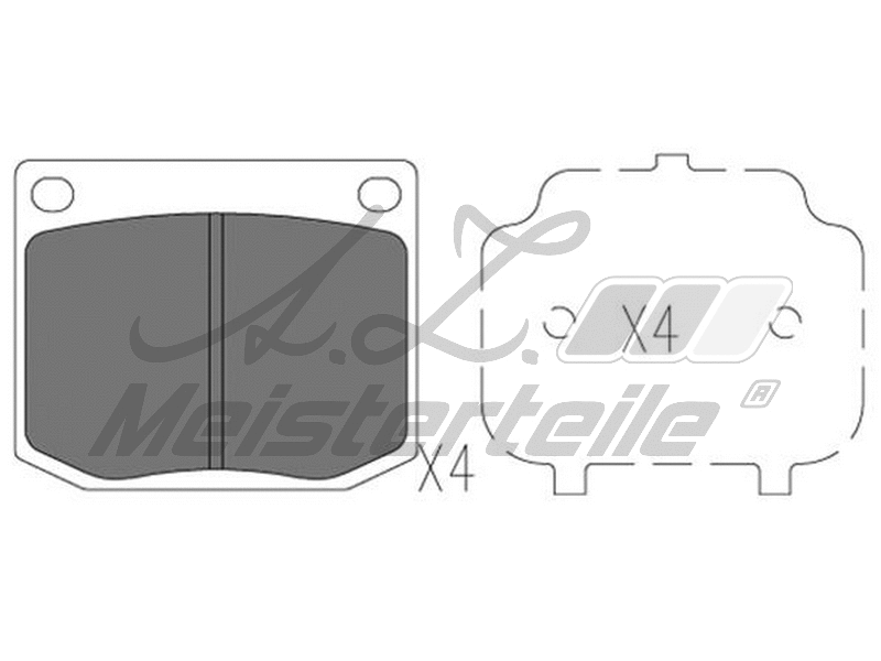 Kit de plaquettes de frein, frein à disque A.Z. Meisterteile AZMT-44-022-1846
